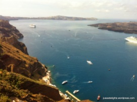 View from Zafora, Santorini, Greece