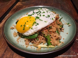 Thai Style Fried Brown Rice with Minced Pork & Sunshine Egg; Oldish
