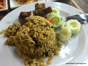Green Curry Fried Rice with Fish; Khao Jao, Bangkok